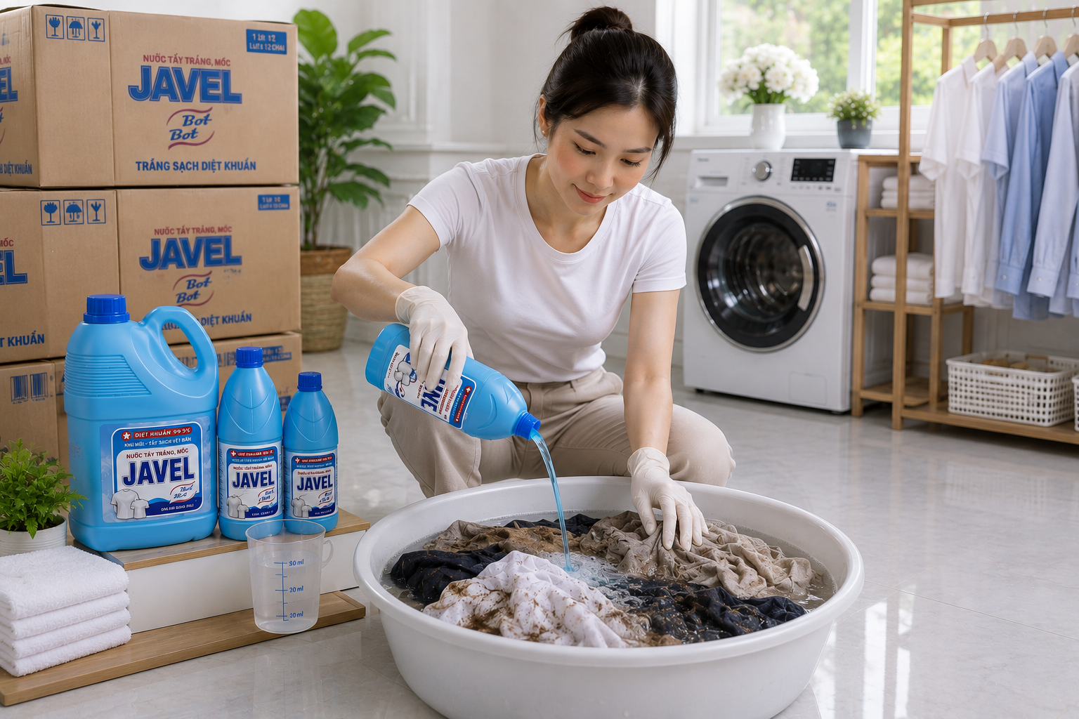 Cách sử dụng Javel BABA đúng cách