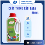 Chất Thông Cầu BABA 800ml thông nhanh, phân hủy chất cặn bã và chống tắc nghẽn hiệu quả do Công ty Anh Phát sản xuất