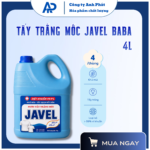 Javel BABA 4L tẩy trắng quần áo, khử mùi và diệt khuẩn hiệu quả do Công ty Anh Phát sản xuất